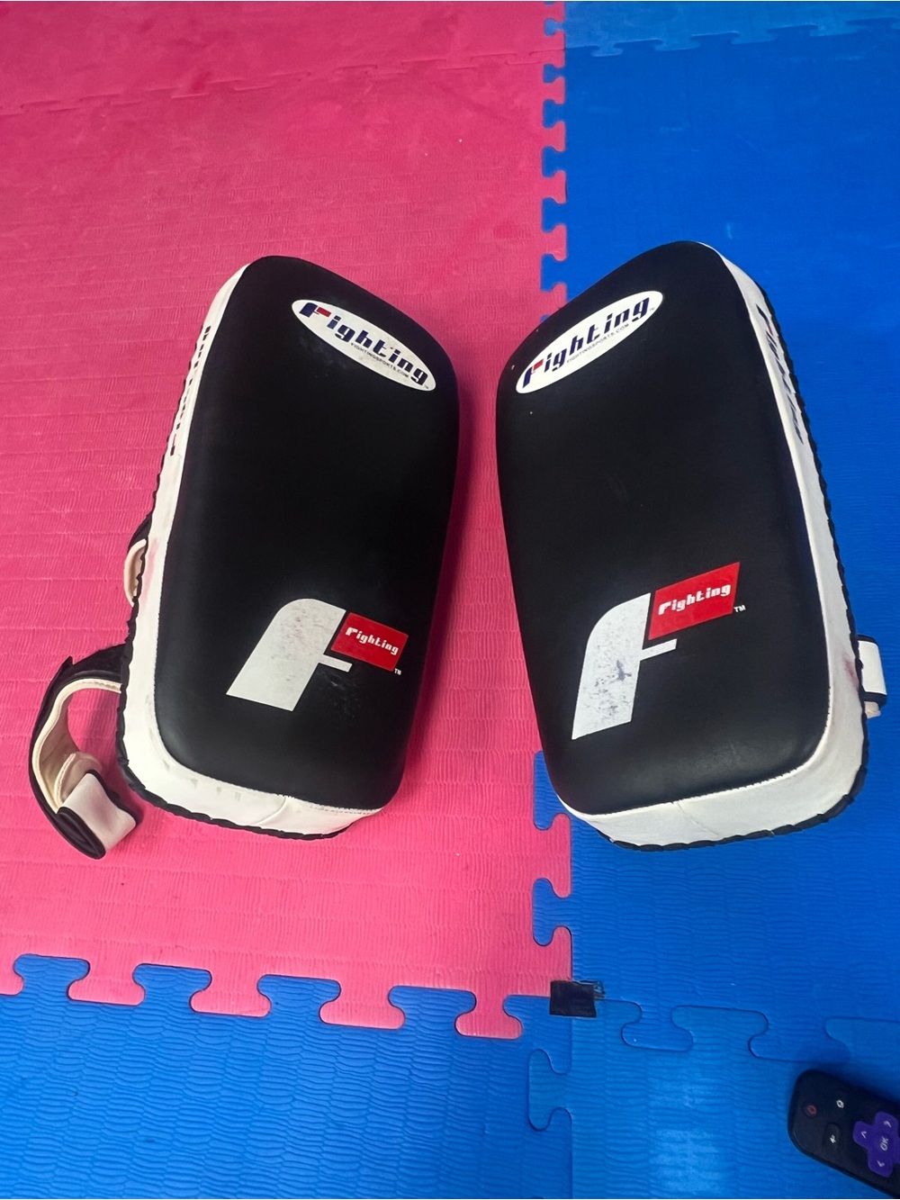 Black and White Curved Training Kick Pads for Men